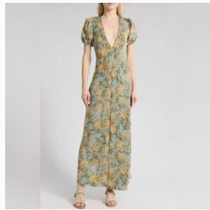 Puff sleeve maxi dress